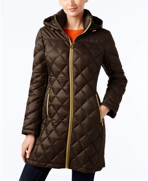 womens michael kors puffer jacket|michael kors ladies padded coats.